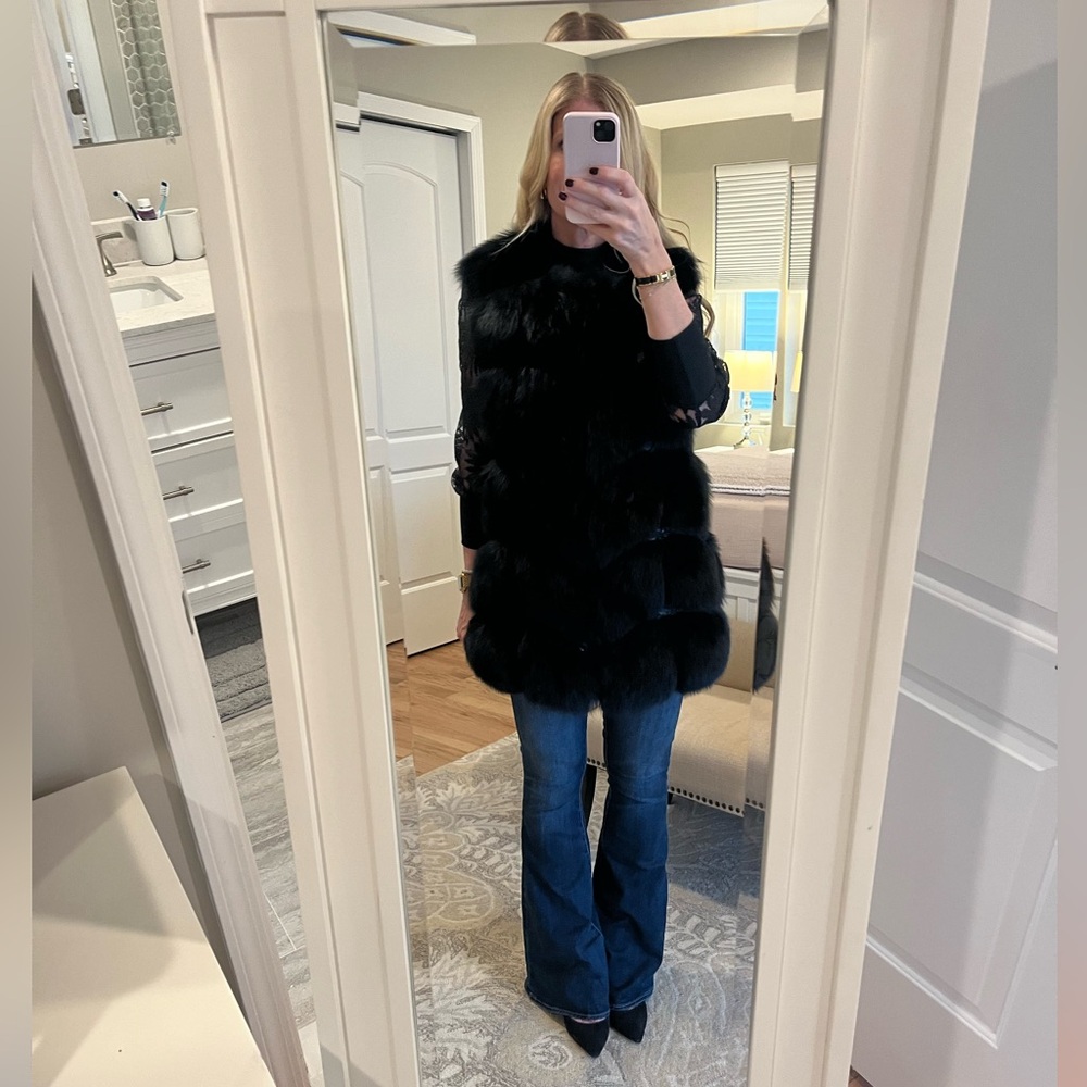 Alberto Makali - Genuine Fur Vest / Waistcoat - Black - Small - NWOT - REAL FUR - Picture 16 of 16